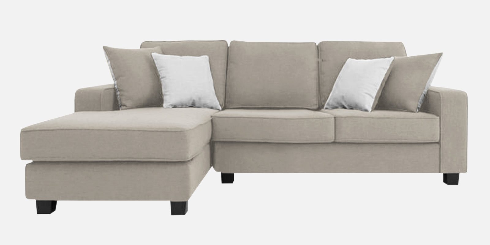 Ladybug Fabric RHS Sectional Sofa (2+Lounger) In Ash Grey Colour - Febonic Living