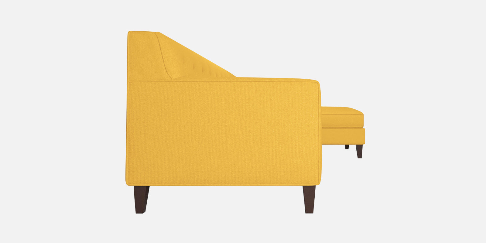 Miller Fabric LHS Sectional Sofa (3+Lounger) In Bold Yellow Colour - Febonic Living