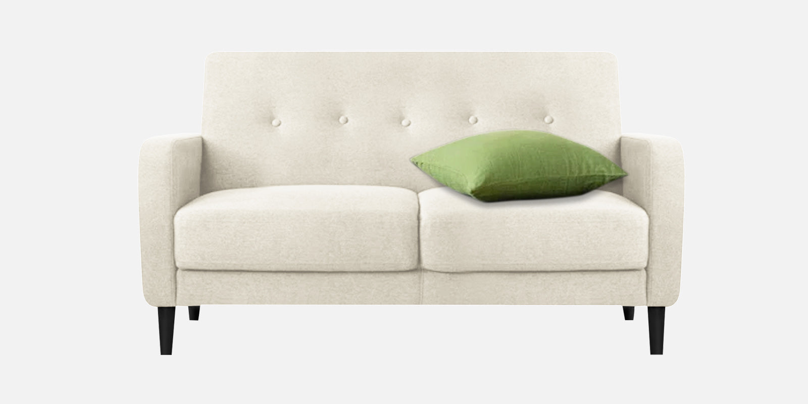 Marq Fabric 2 Seater Sofa In Ivory Cream Colour - Febonic Living