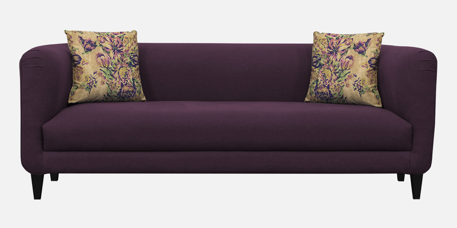 Niki Fabric 3 Seater Sofa In Greek Purple Colour - Febonic Living