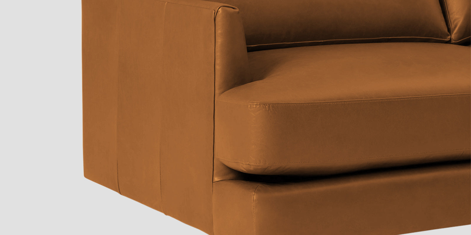 Sterio Leatherette 2 Seater Sofa In Cinnamon Brown Colour - Febonic Living