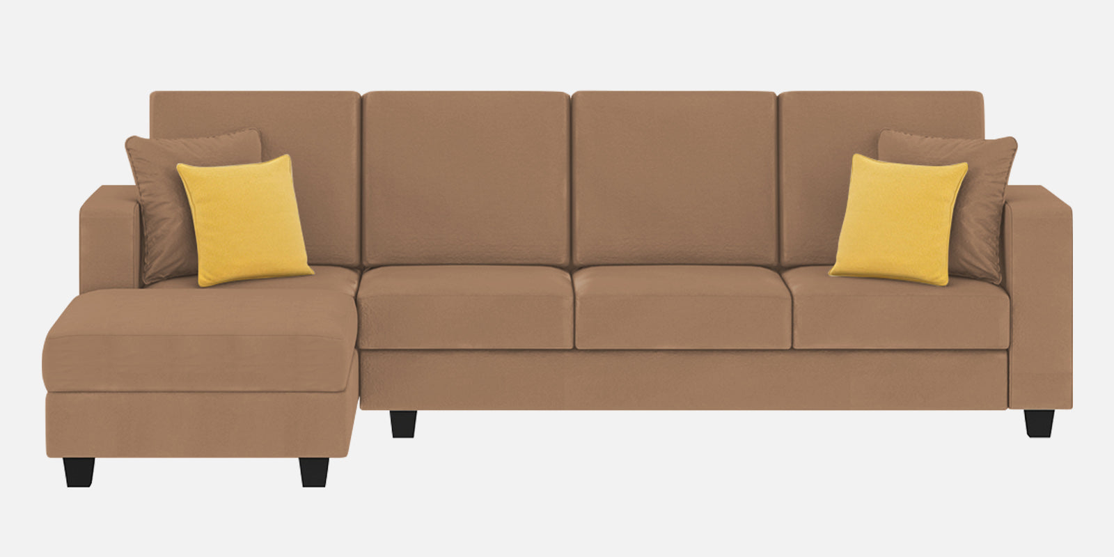 Nabi Fabric RHS Sectional Sofa (3+Lounger) In Cosmic Beige Colour - Febonic Living