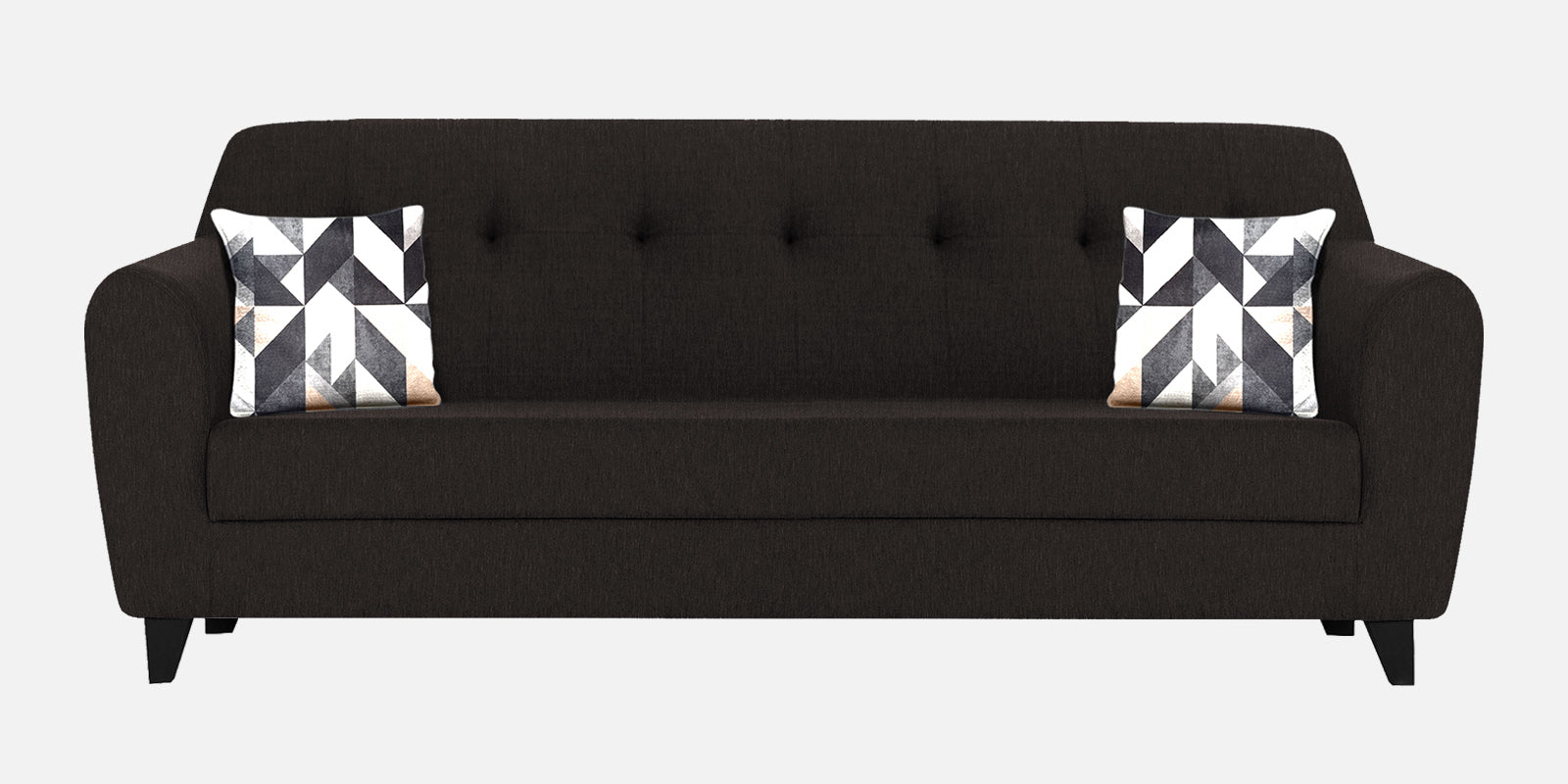 Melaan Fabric 3 Seater Sofa In Cara Brown Colour - Febonic Living