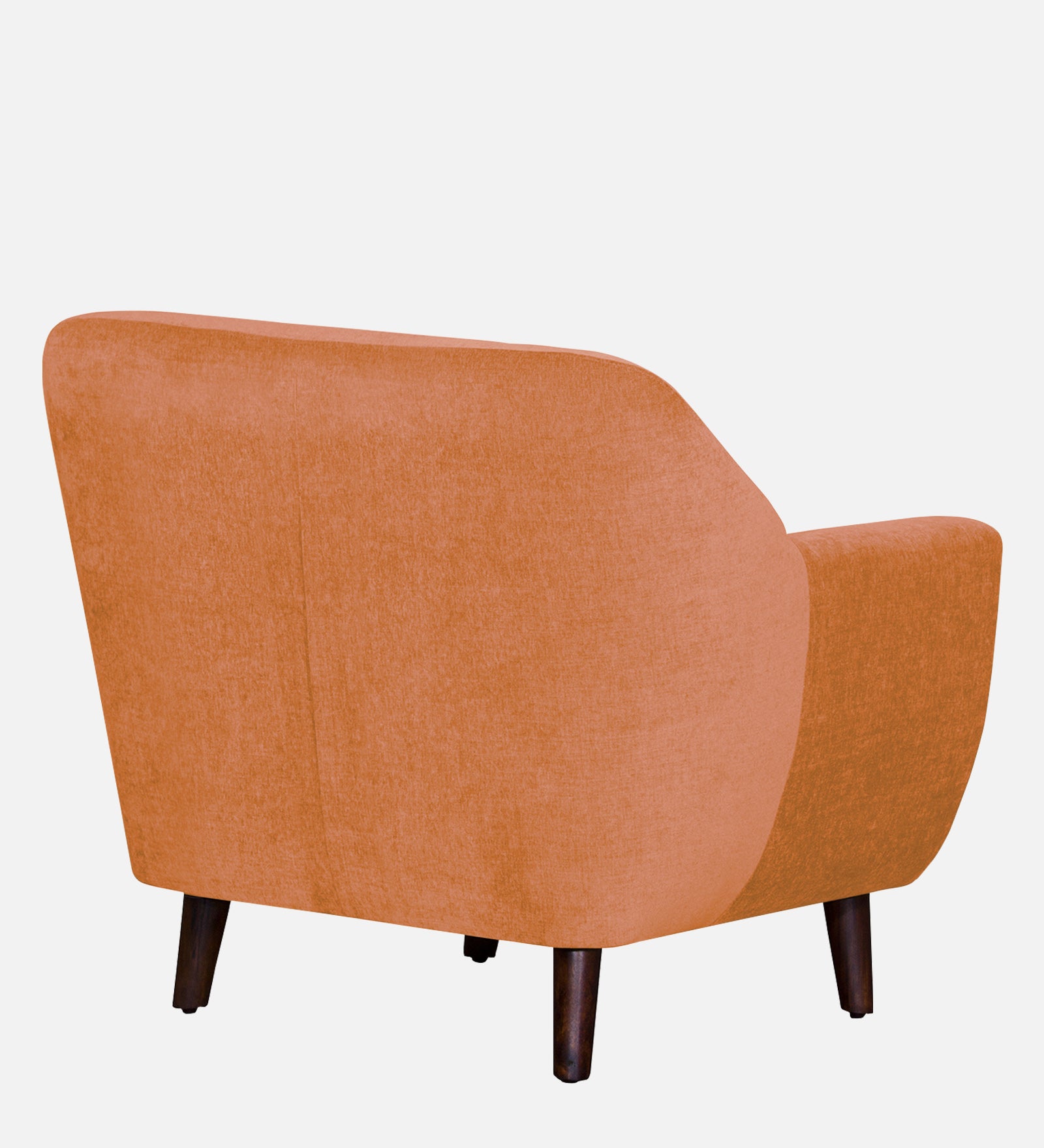 German Fabric 1 Seater Sofa In Dark Orange Colour - Febonic Living