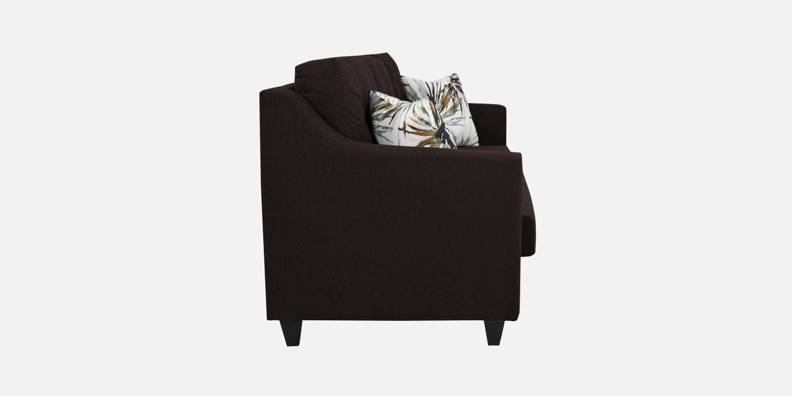 Welly Fabric 3 Seater Sofa In Dark Brown Colour - Febonic Living