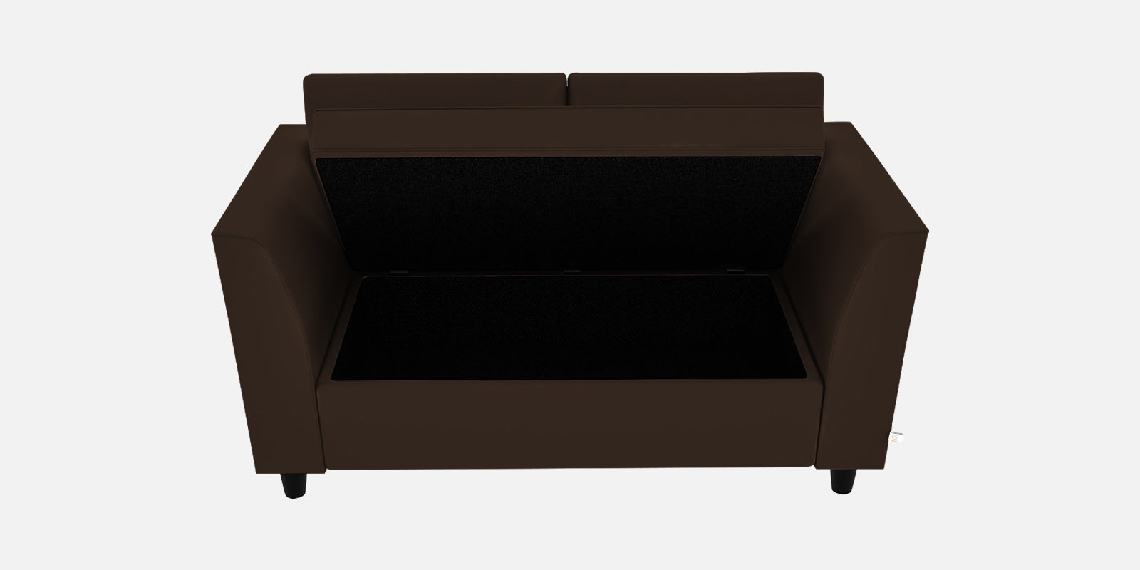 Bristo Velvet 2 Seater Sofa In Cholocate Brown Colour With Storage - Febonic Living