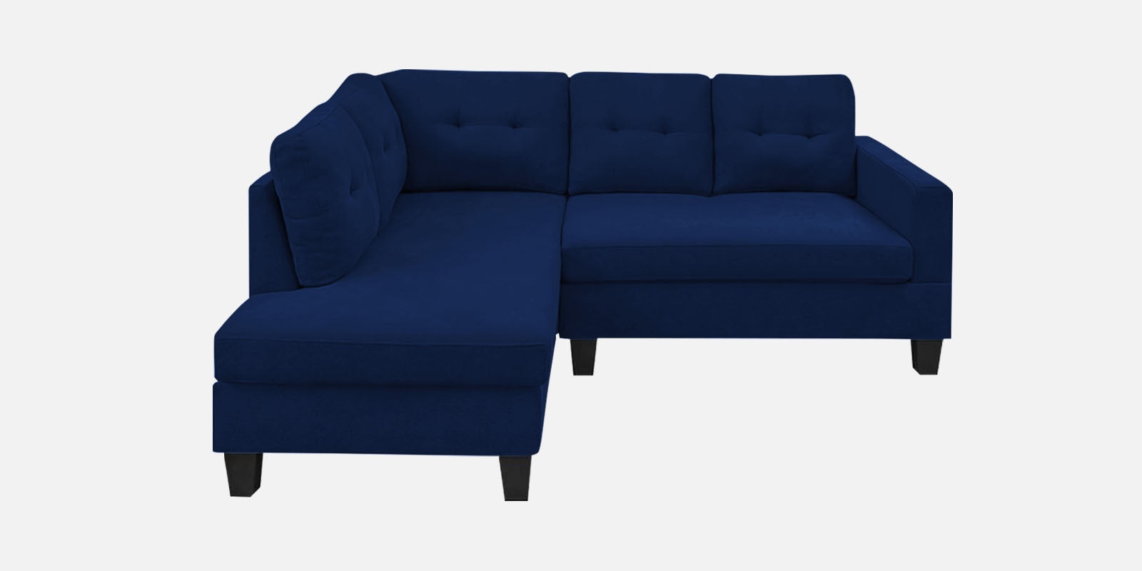 Thomas Fabric RHS Sectional Sofa (2+Lounger) In Royal Blue Colour - Febonic Living