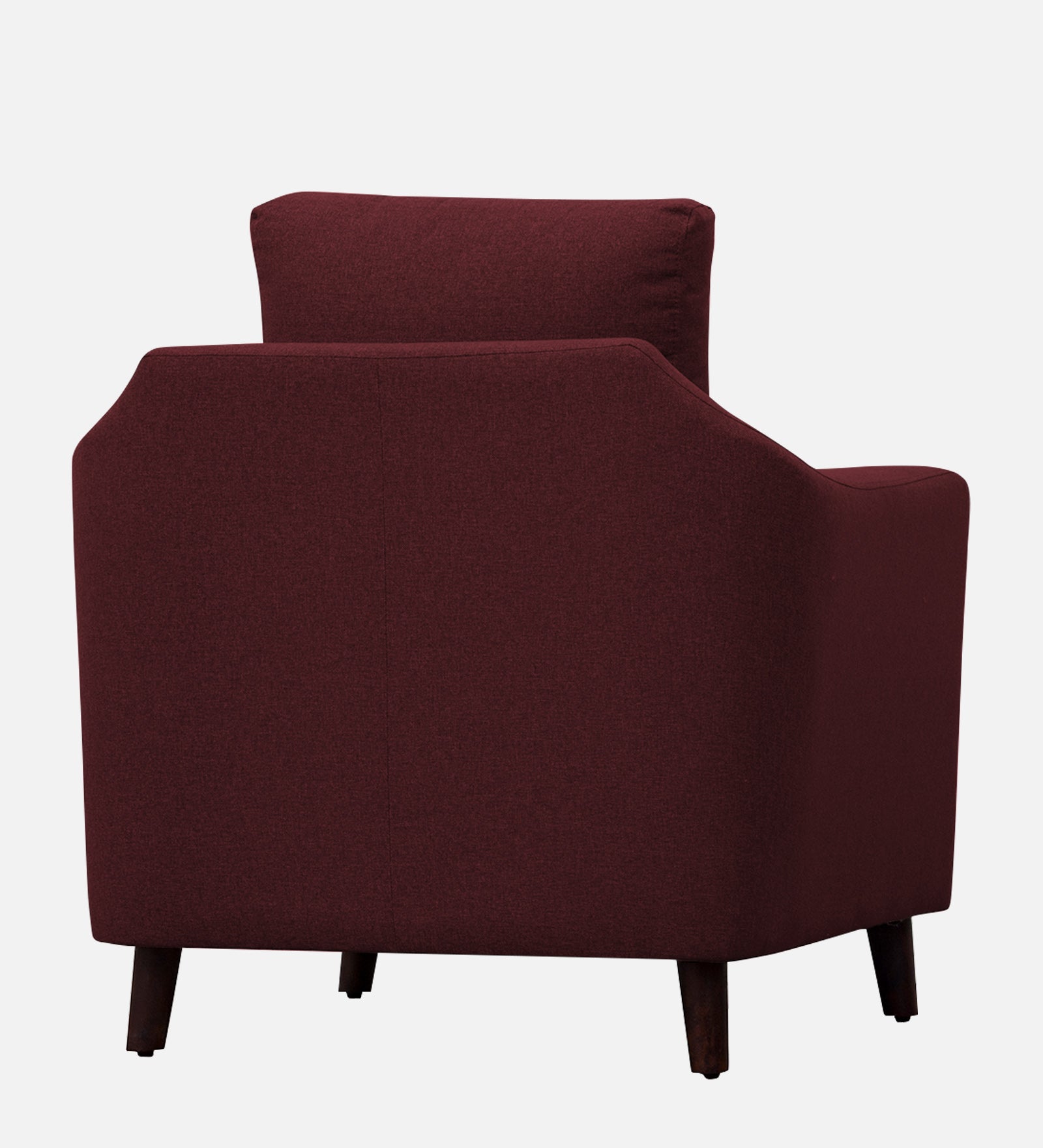 Kevin Fabric 1 Seater Sofa In Blood Maroon Colour - Febonic Living