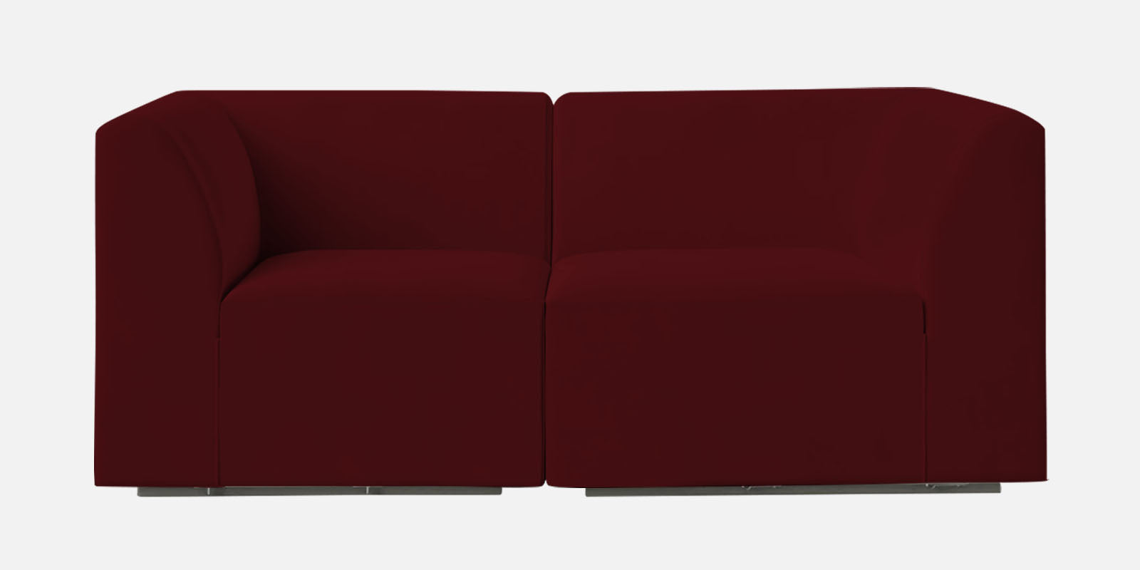 Bufa Velvet 2 Seater Sofa In Dark Maroon Colour - Febonic Living