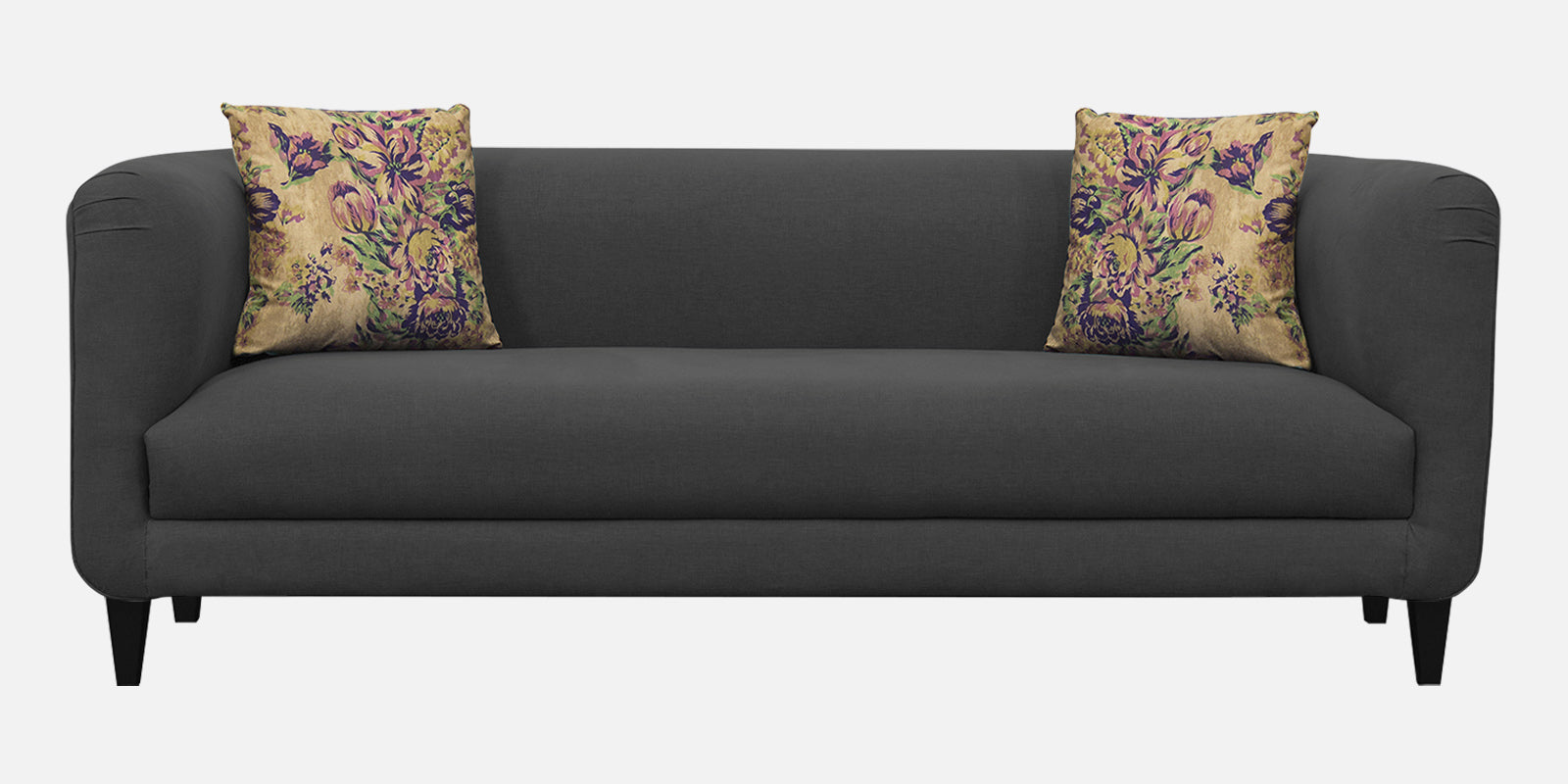 Niki Fabric 3 Seater Sofa In Charcoal Grey Colour - Febonic Living