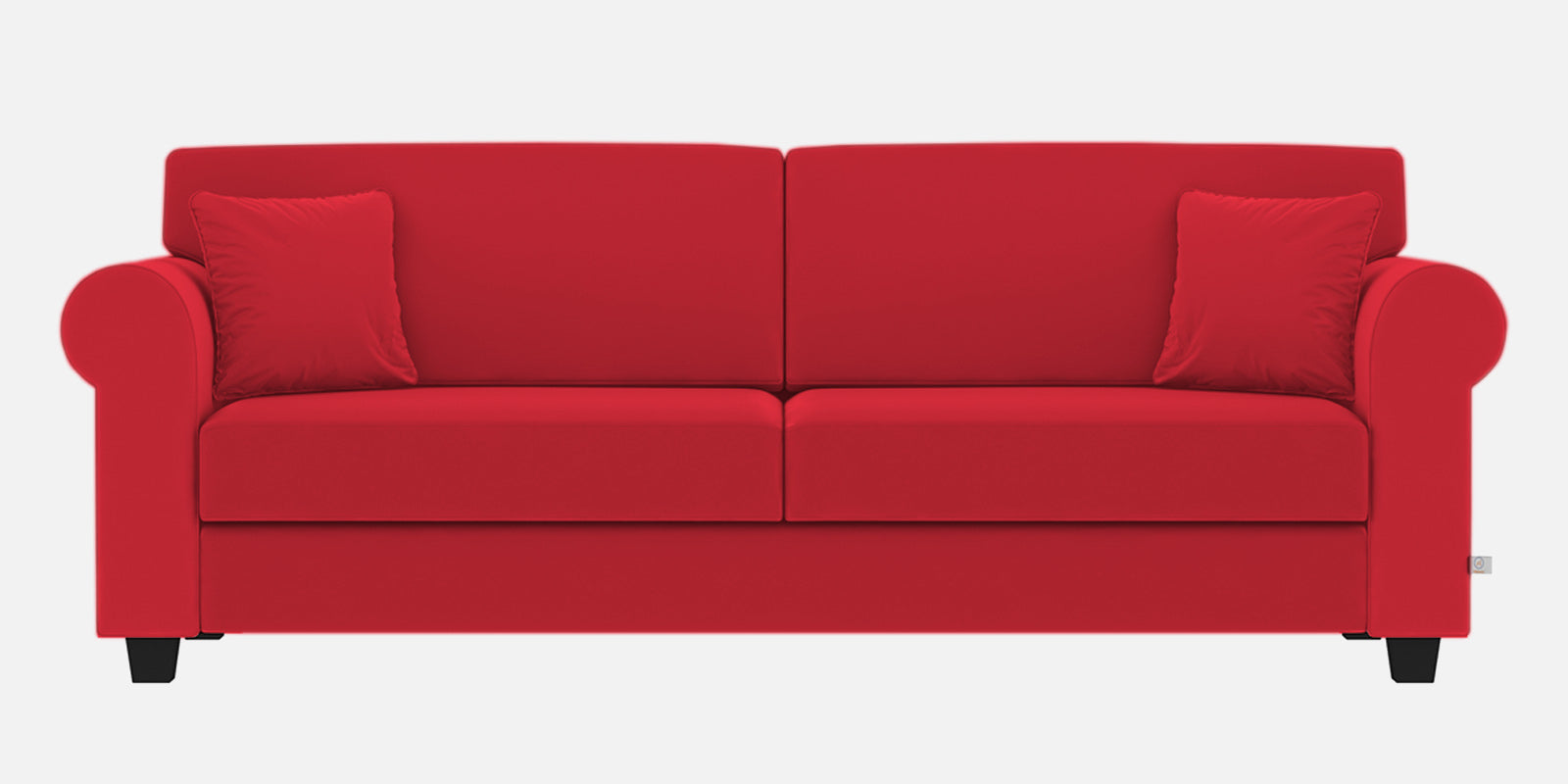 Numonk Velvet 3 Seater Sofa In Ox Blood Maroon Colour - Febonic Living