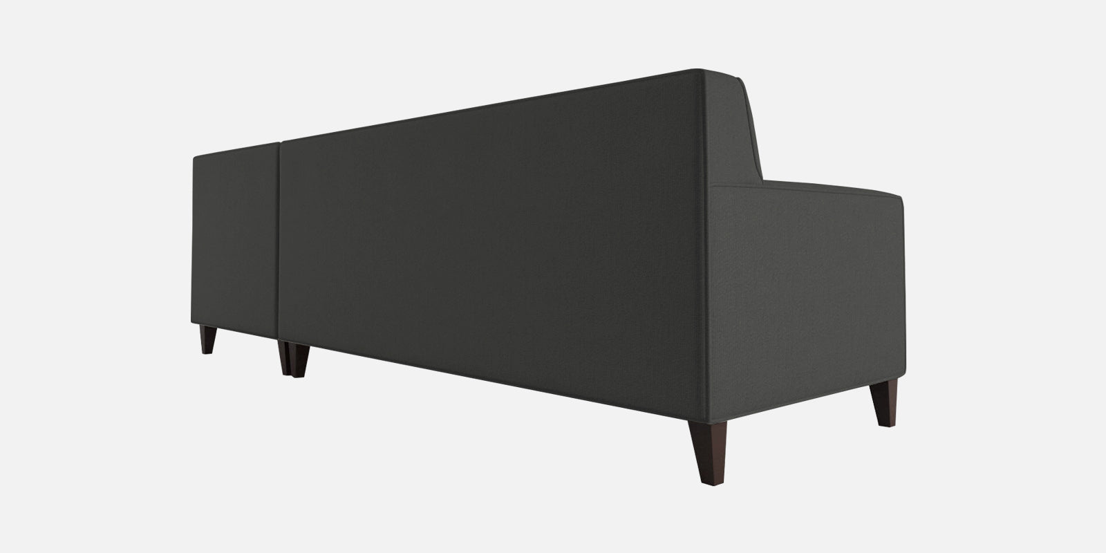 Miller Fabric LHS Sectional Sofa (3+Lounger) In Charcoal Grey Colour - Febonic Living