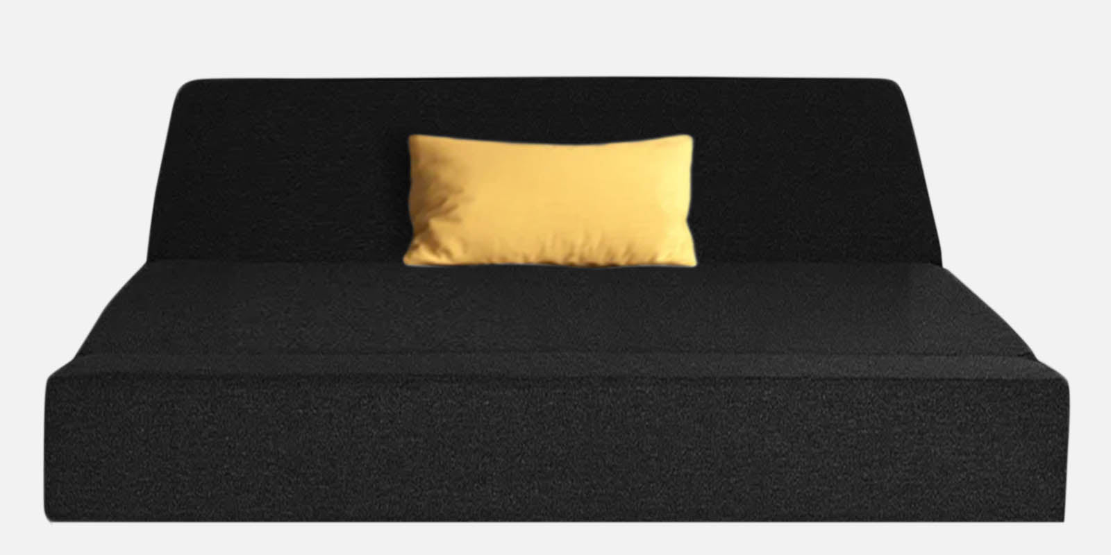 Fleepy Fabric 2 Seater Foldable Sofa Cum Bed In Zed Black Colour - Febonic Living