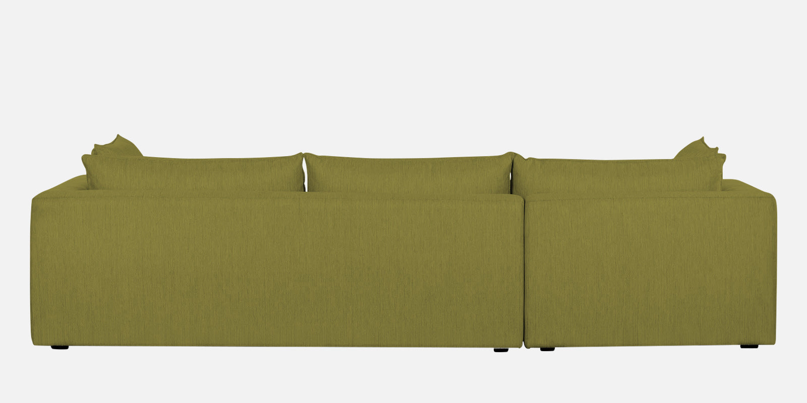 Ziggy Fabric LHS Sectional Sofa (3+Lounger) In Kelly Green Colour - Febonic Living