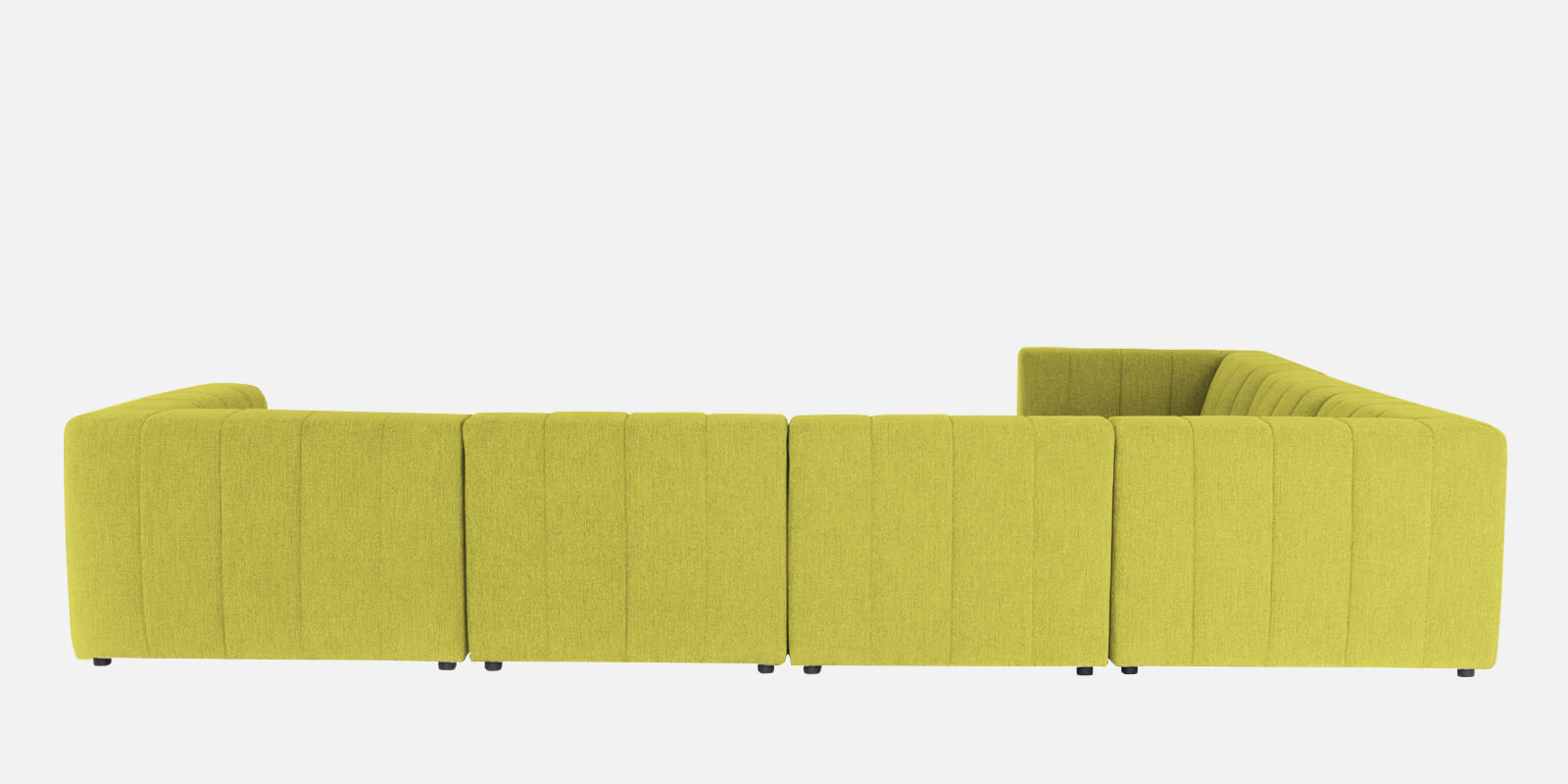 Damo Fabric LHS 8 Seater Corner Sofa In Parrot Green Colour - Febonic Living
