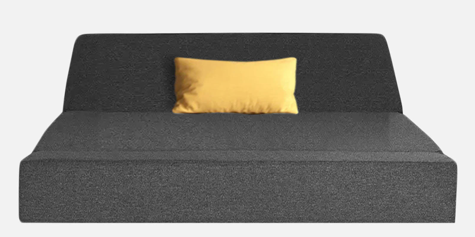 Fleepy Fabric 2 Seater Foldable Sofa Cum Bed In Charcoal Grey Colour - Febonic Living