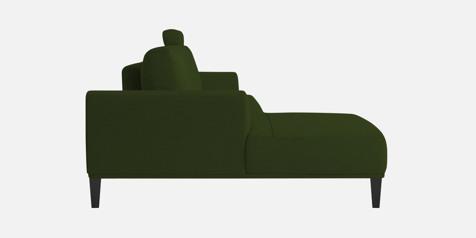 Como Fabric RHS Sectional Sofa (3+Lounger) In Light Green Colour - Febonic Living