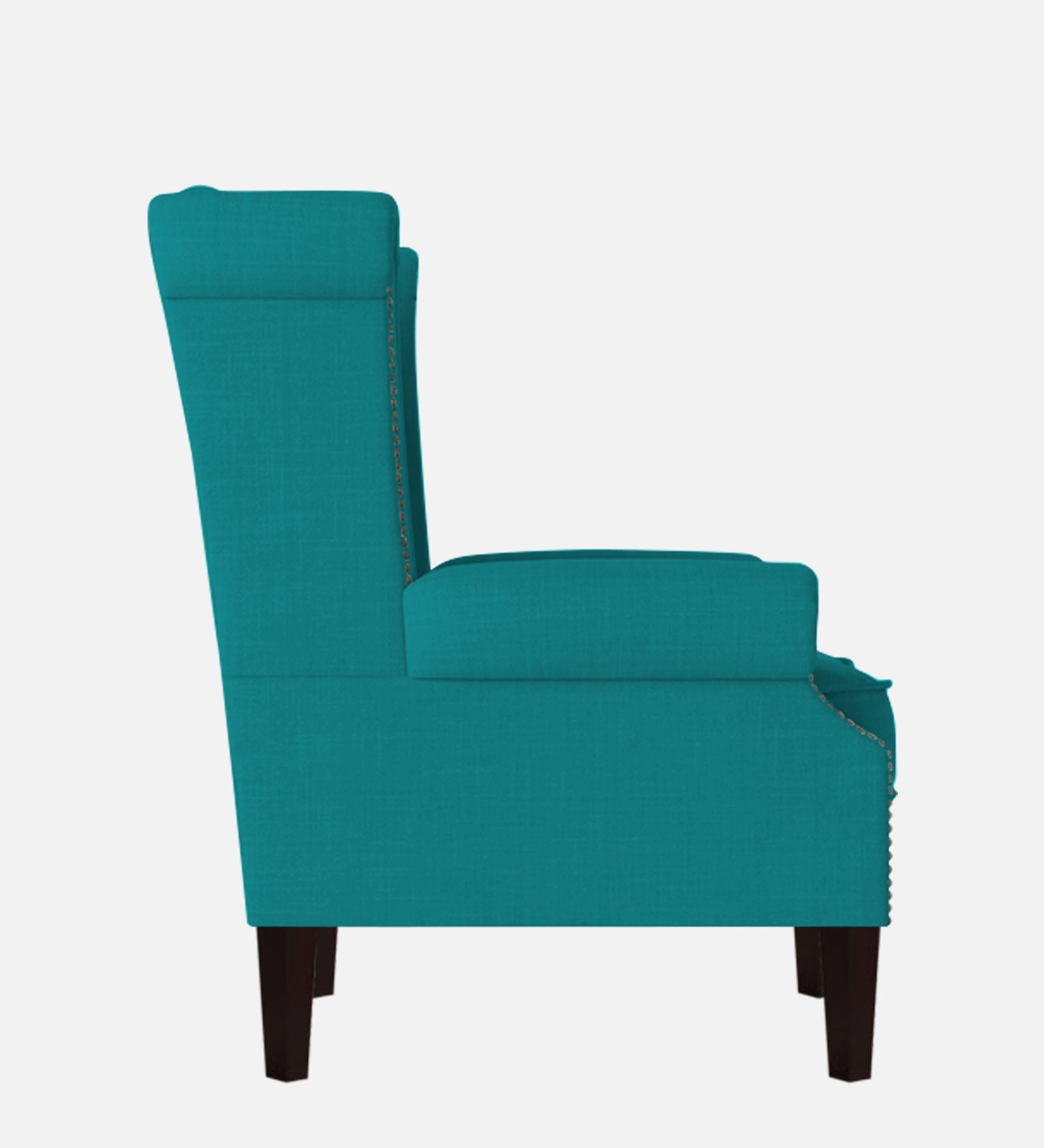 Nottage Fabric Wing Chair In Sea Green Colour - Febonic Living