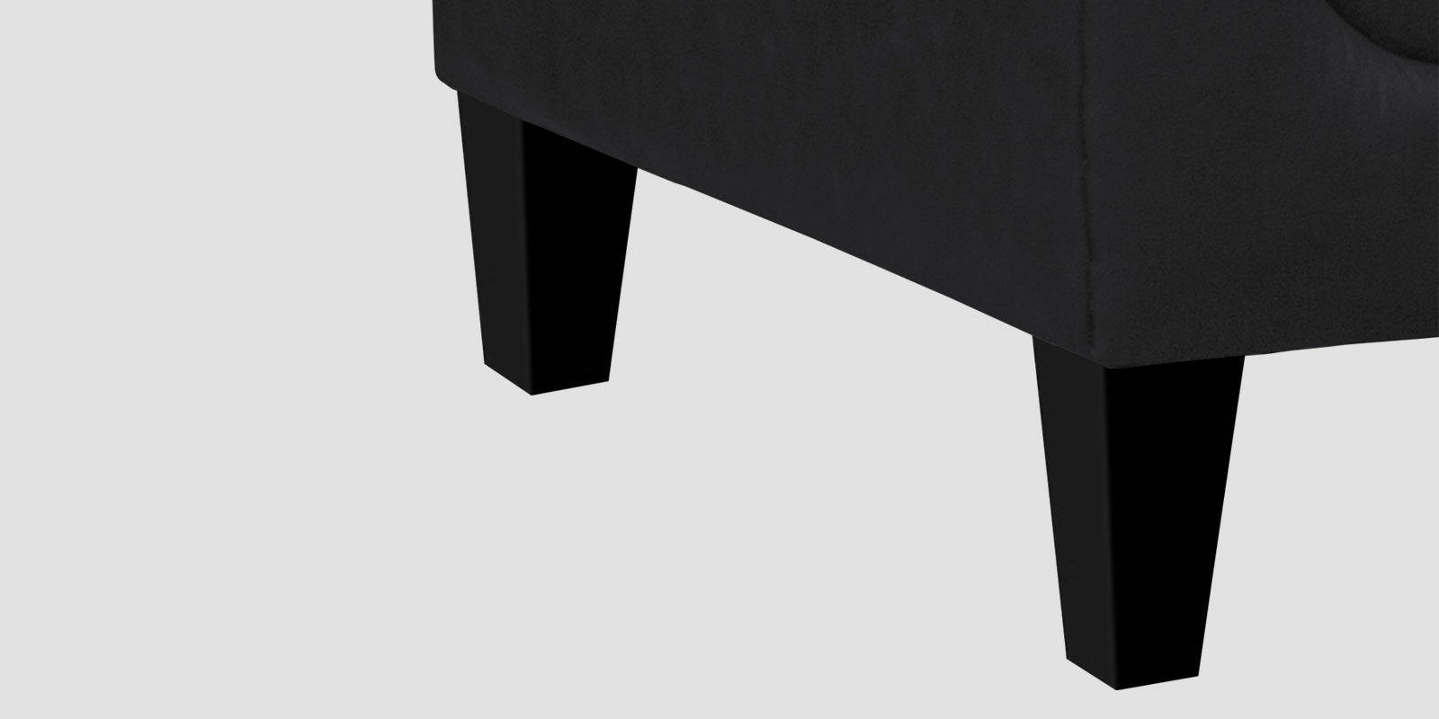 Convi Leatherette 3 Seater Sofa In Light Black Colour - Febonic Living