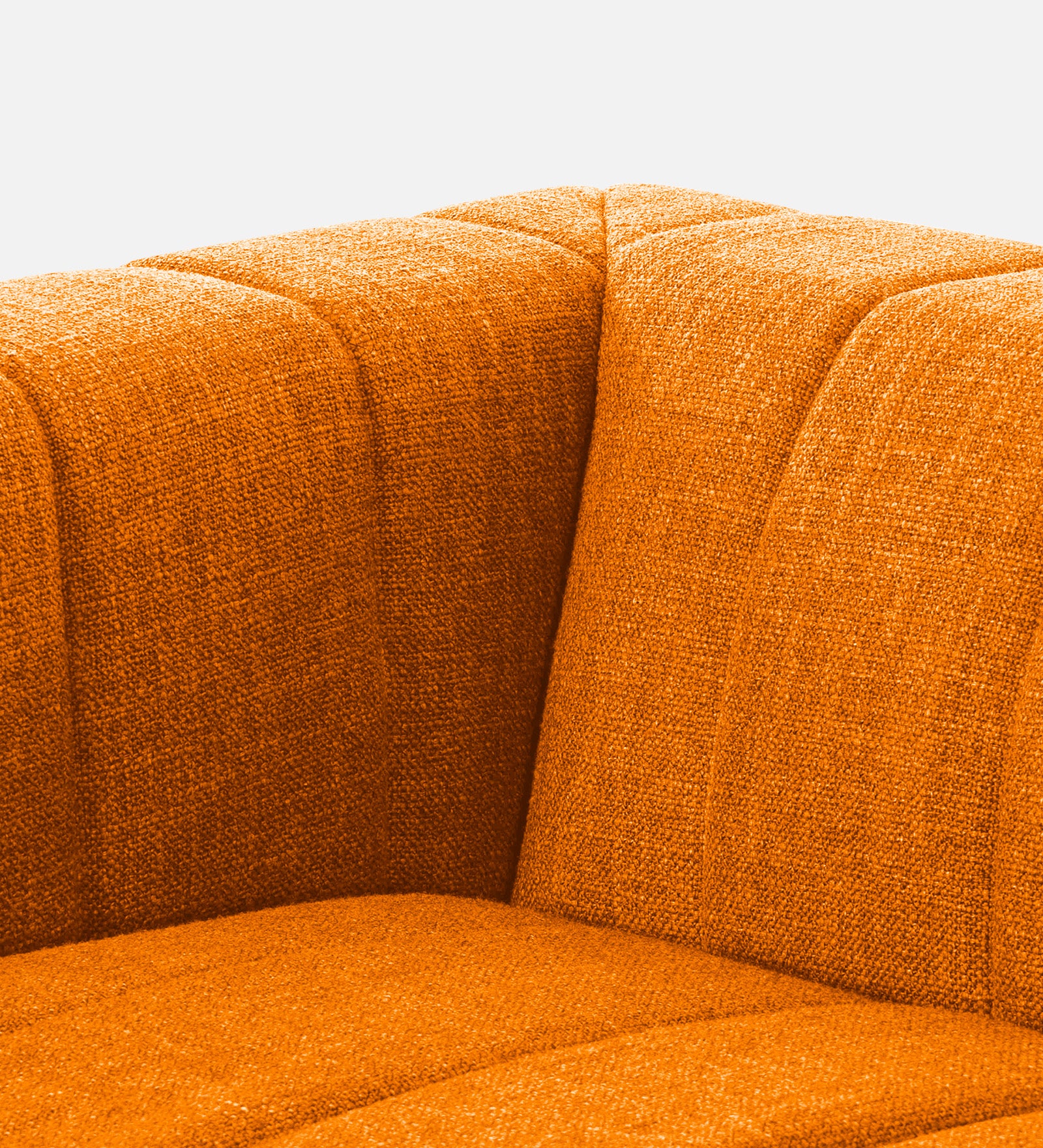 Lara Fabric 1 Seater Sofa In Vivid Orange Colour - Febonic Living