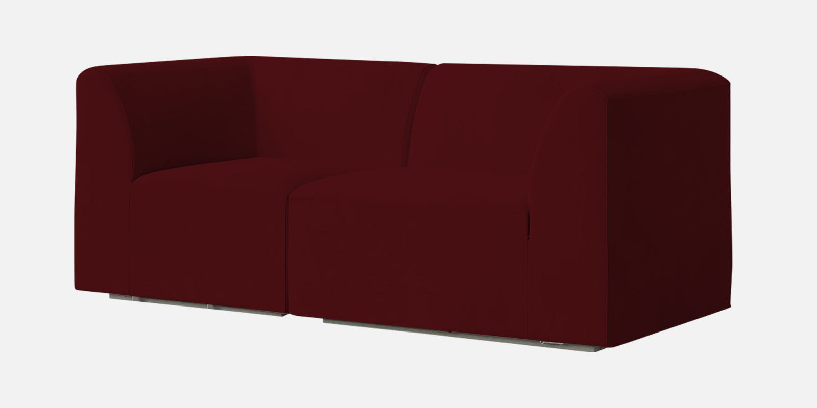 Bufa Velvet 2 Seater Sofa In Dark Maroon Colour - Febonic Living