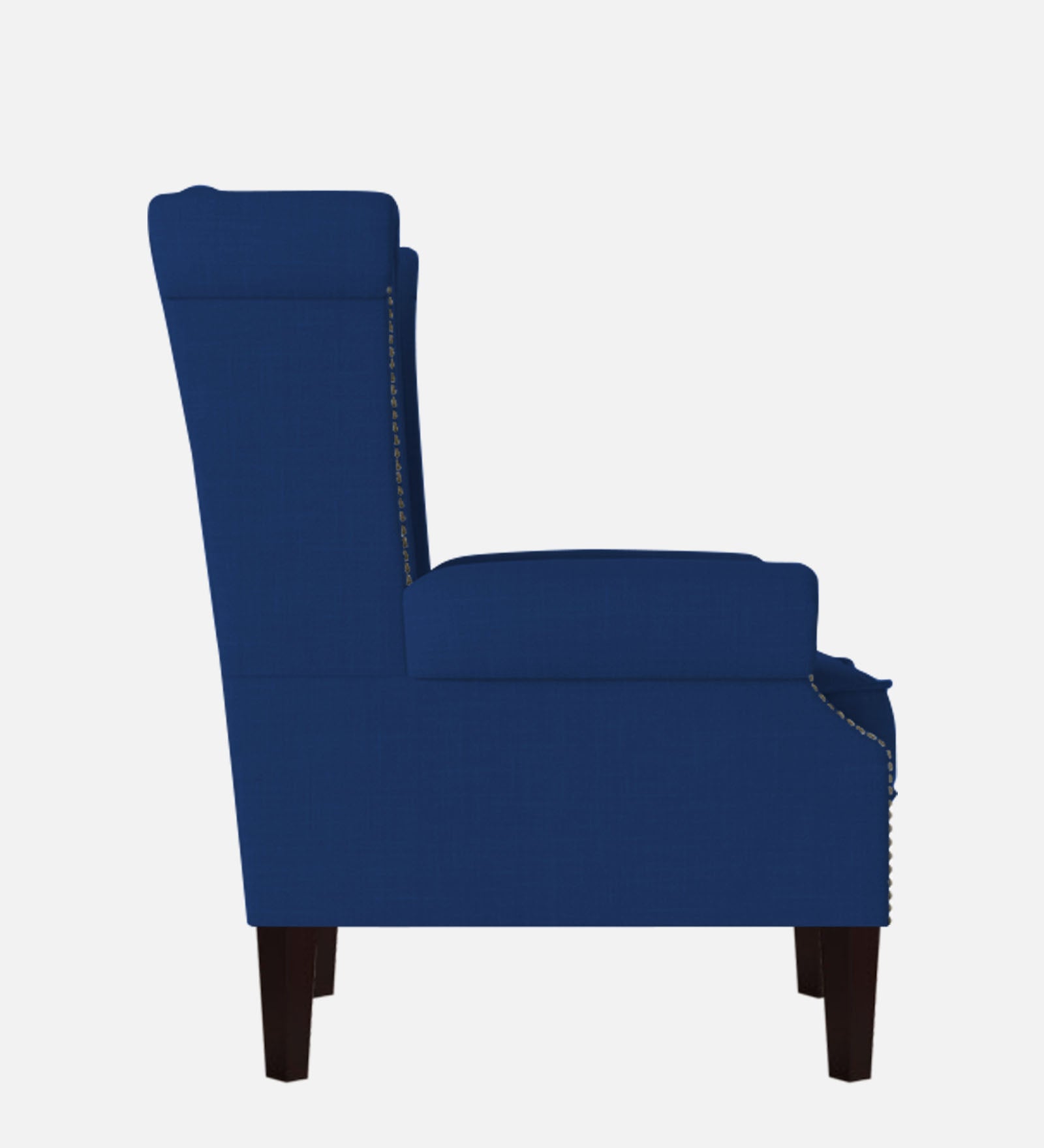 Nottage Fabric Wing Chair In Royal Blue Colour - Febonic Living