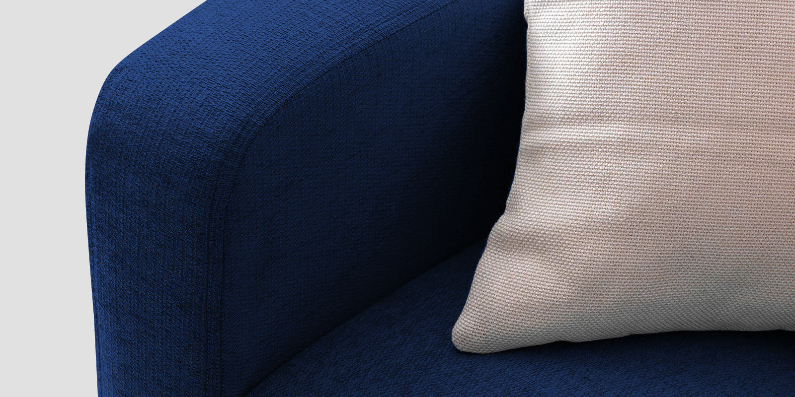 Noha Fabric 3 Seater Sofa In Royal Blue Colour