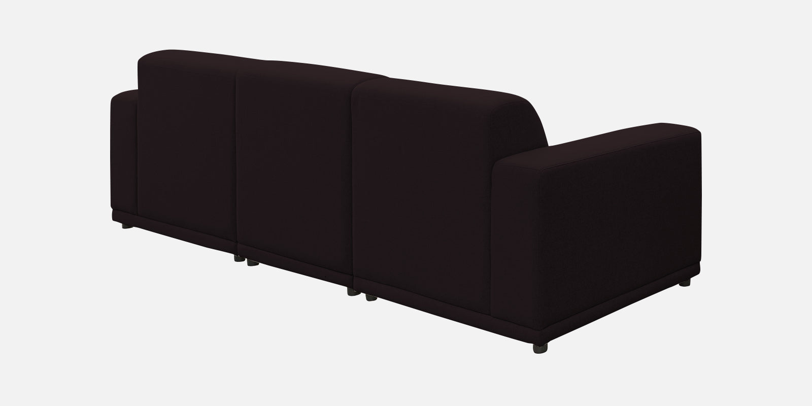 Adam Fabric RHS Sectional Sofa (3+Ottoman Lounger) In Cara Brown Colour - Febonic Living