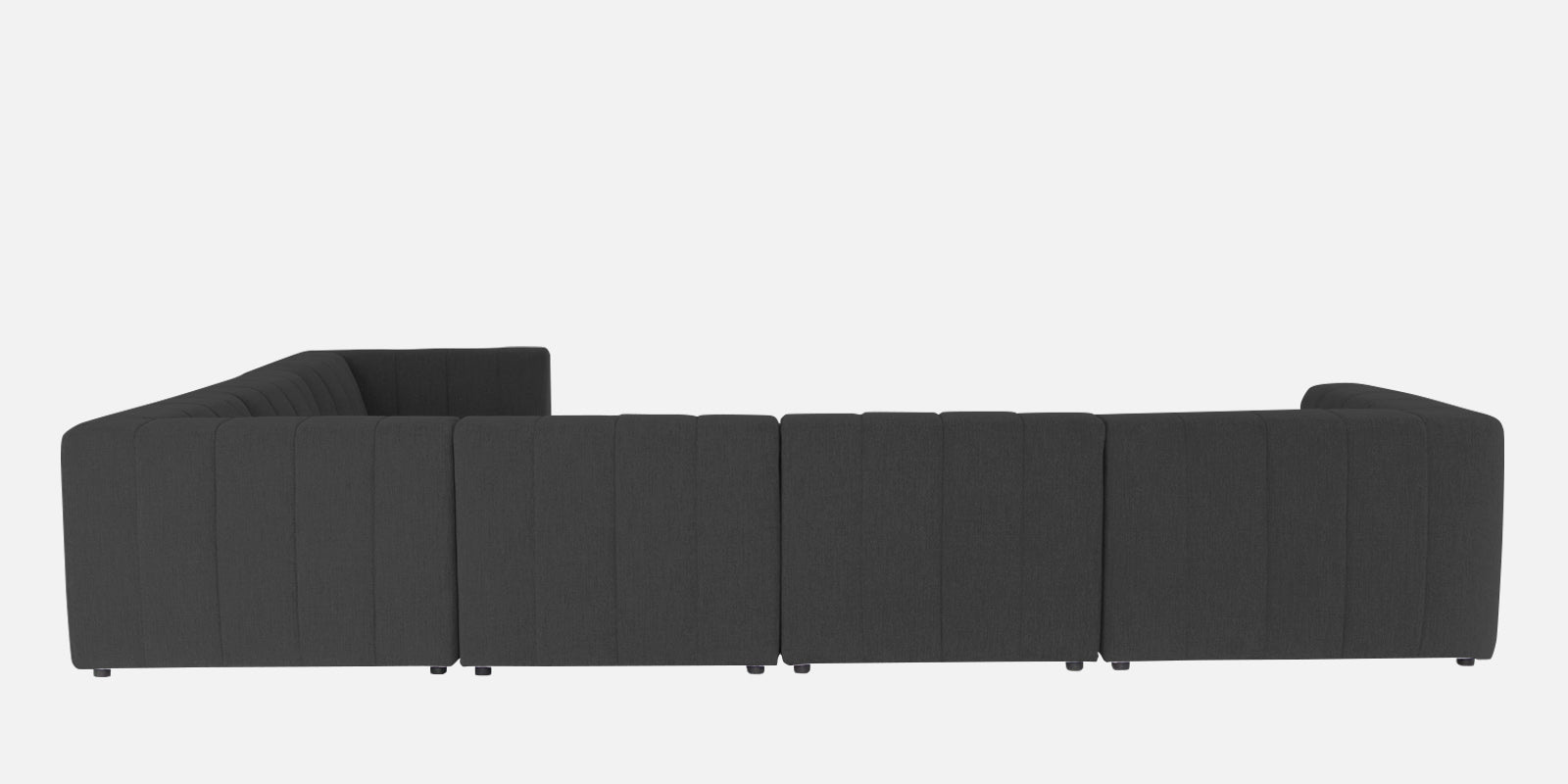 Damo Fabric RHS 8 Seater Corner Sofa In Charcoal Grey Colour - Febonic Living