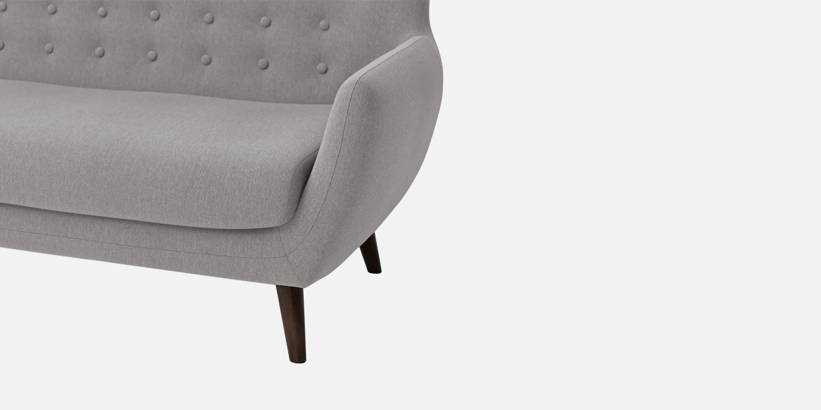 Goofy Fabric 2 Seater Sofa In Silver Grey Colour - Febonic Living