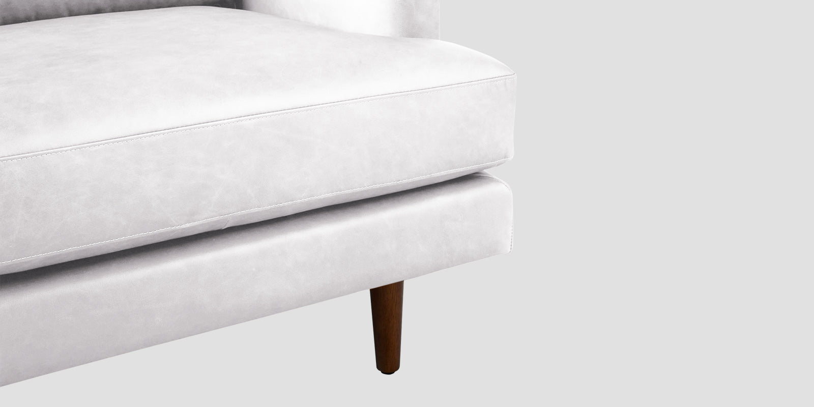 Sterio Leatherette 3 Seater Sofa In Cream White Colour - Febonic Living