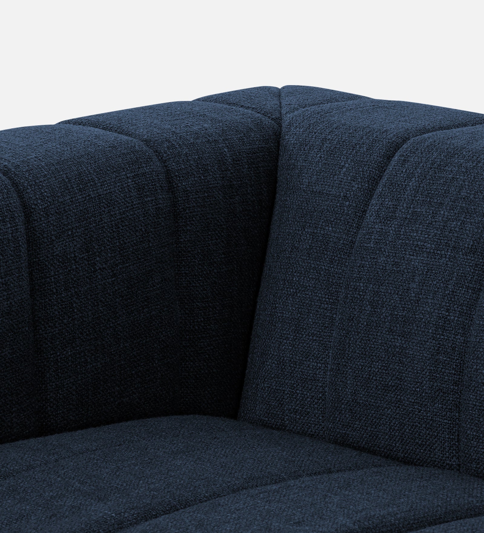 Lara Fabric 1 Seater Sofa in Denim Blue Colour