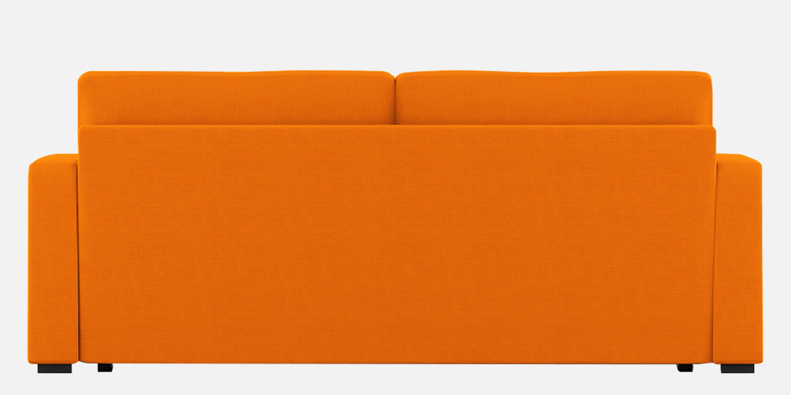 Rocky Fabric 3 Seater Pull Out Sofa Cum Bed In Vivid Orange Colour With Storage - Febonic Living