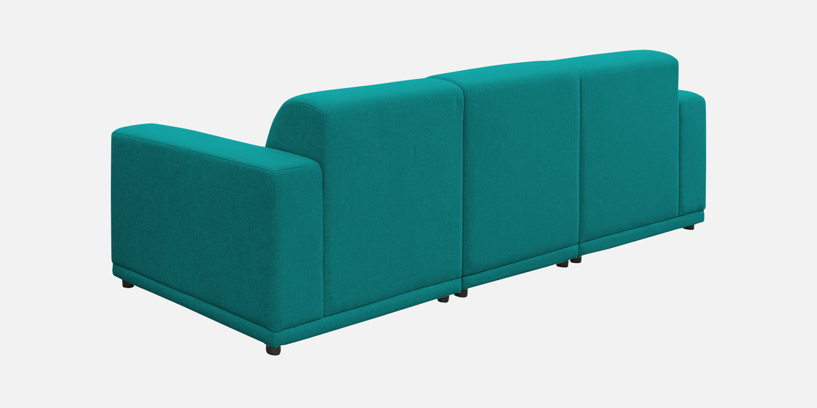 Adam Fabric LHS Sectional Sofa (3+Ottoman Lounger) In Sea green Colour - Febonic Living