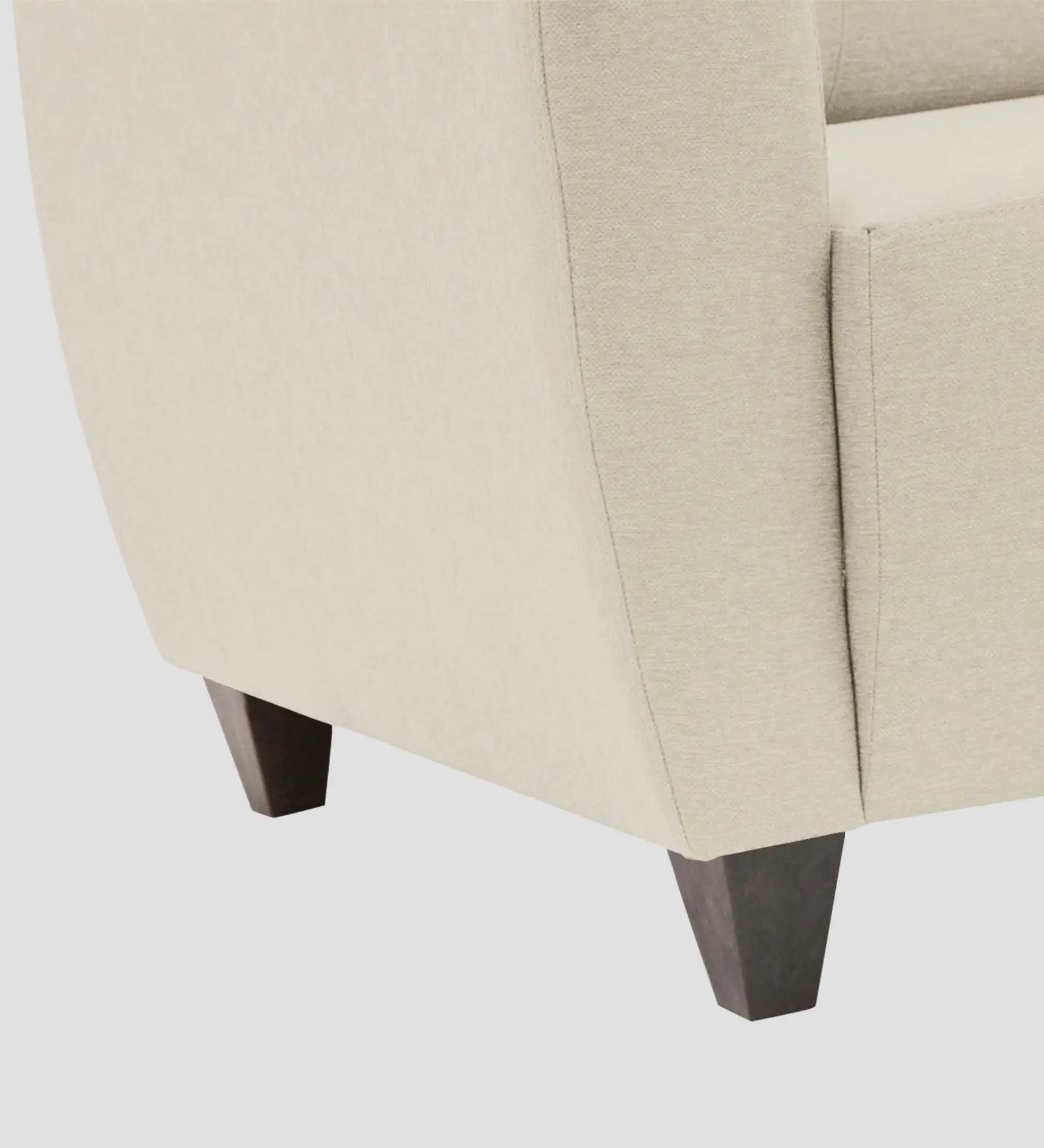 Burban Fabric 1 Seater Sofa In Maple Cream Colour Febonic Living