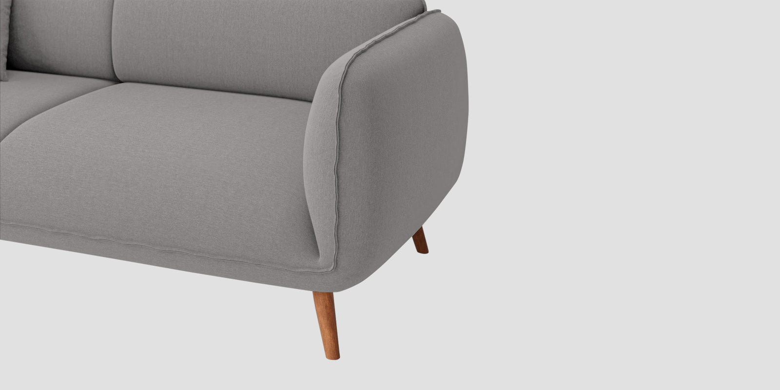 Zia Fabric 3 Seater Sofa In Silver Grey Colour