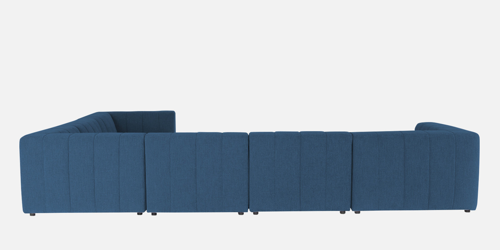 Damo Fabric RHS 8 Seater Corner Sofa In Light Blue Colour - Febonic Living