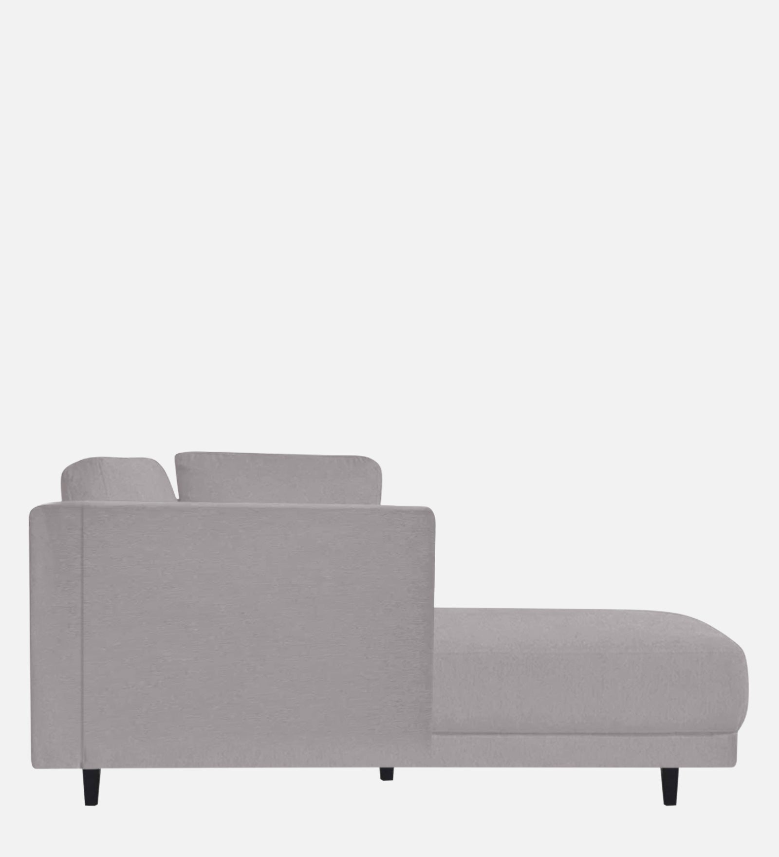 Jonze Velvet LHS Chaise Lounger In Concrete Grey Colour - Febonic Living