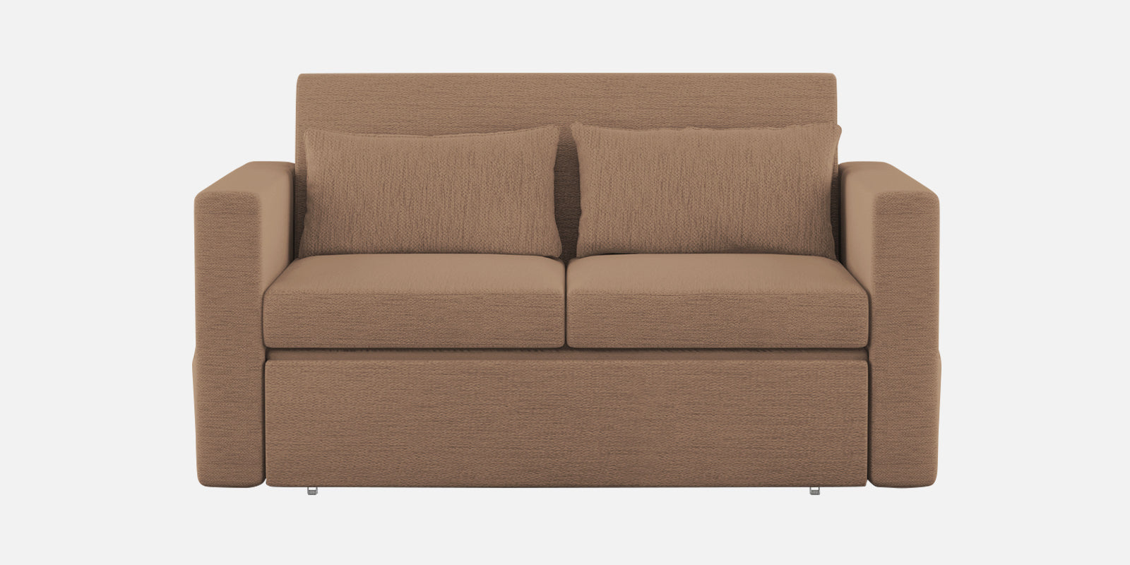 River Fabric 2 Seater Pull Out Sofa Cum Bed In Cookie Beige Colour - Febonic Living