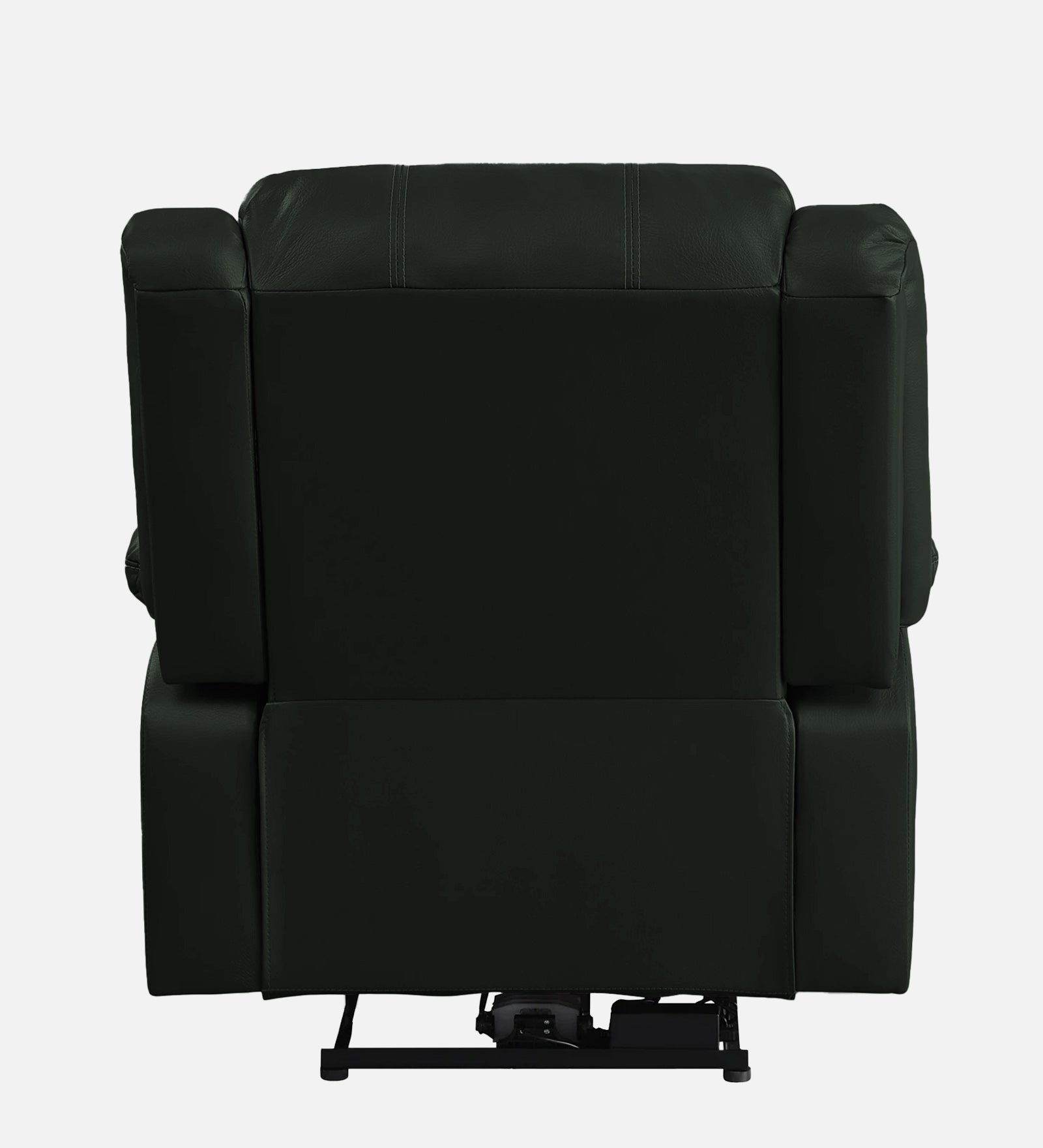 Santo Leatherette 1 Seater Motorized Recliner In Dark Green Leather Finish - Febonic Living