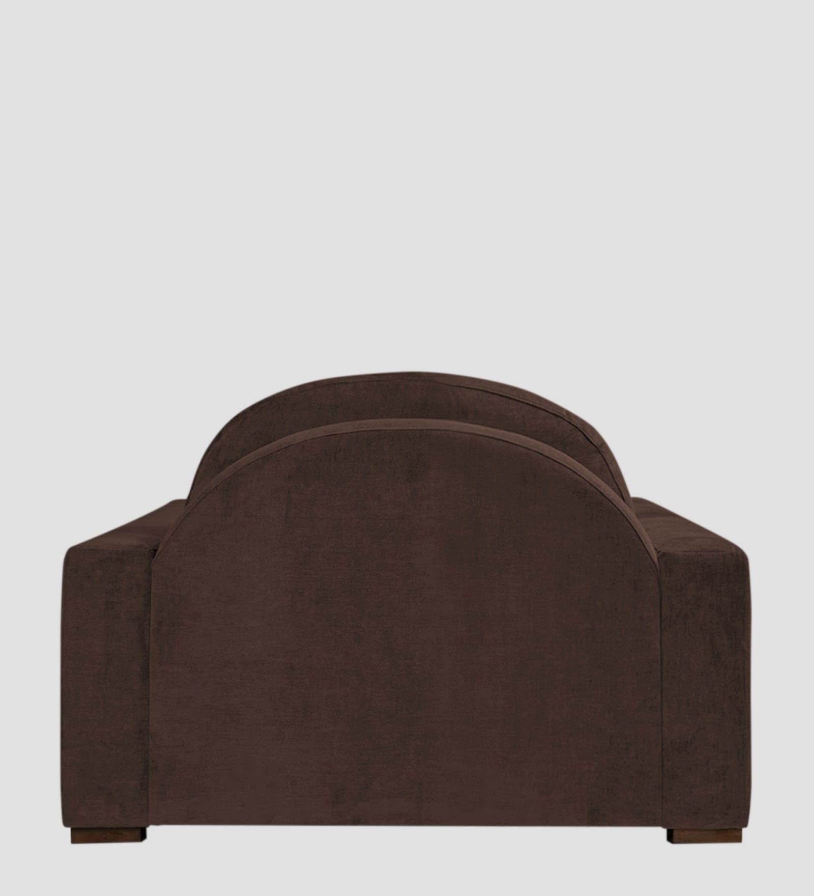 Dara Fabric 1 Seater Sofa In Coffee Brown Colour - Febonic Living