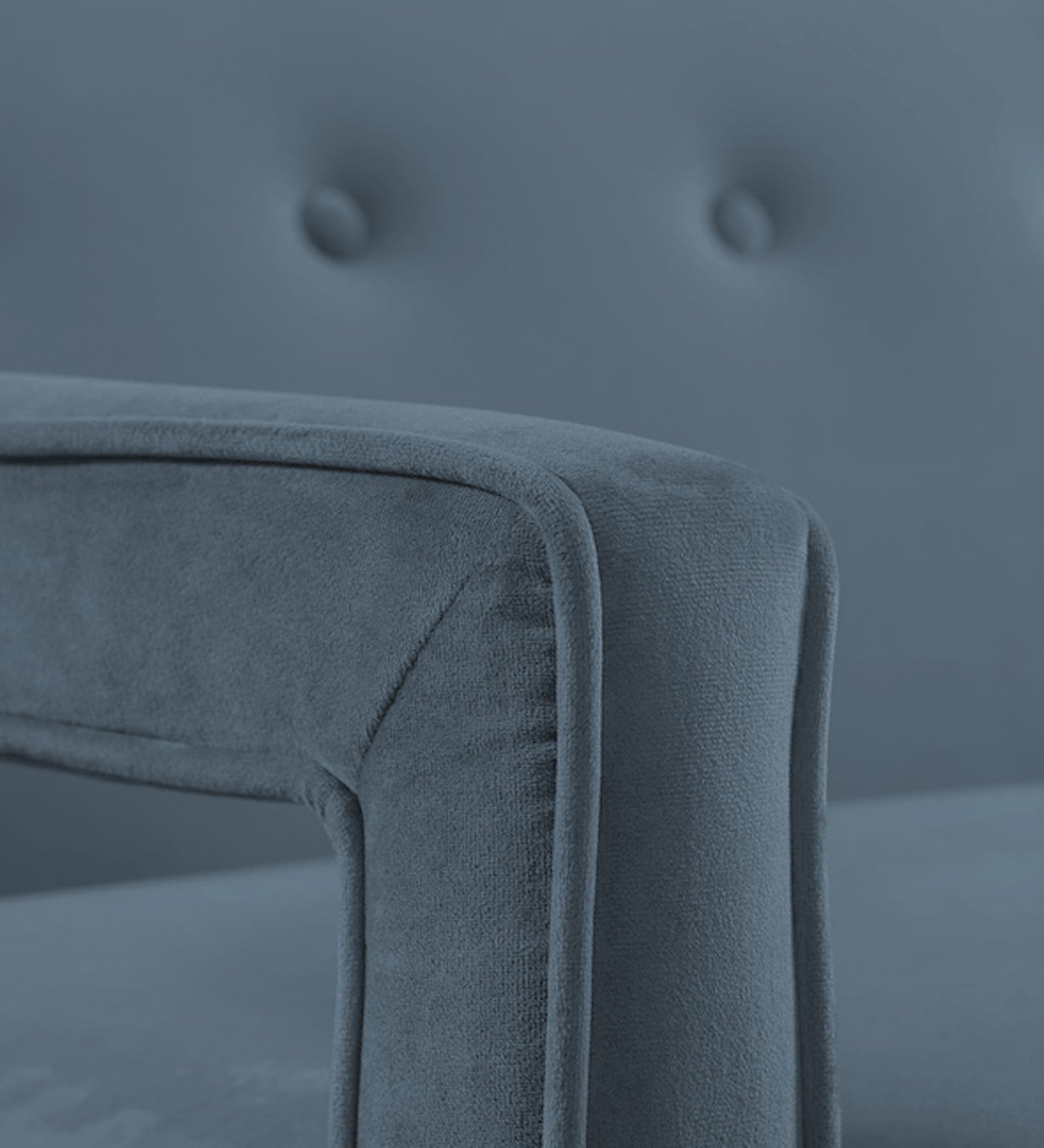 Daffy Velvet 1 Seater Sofa In Oxford Blue Colour - Febonic Living