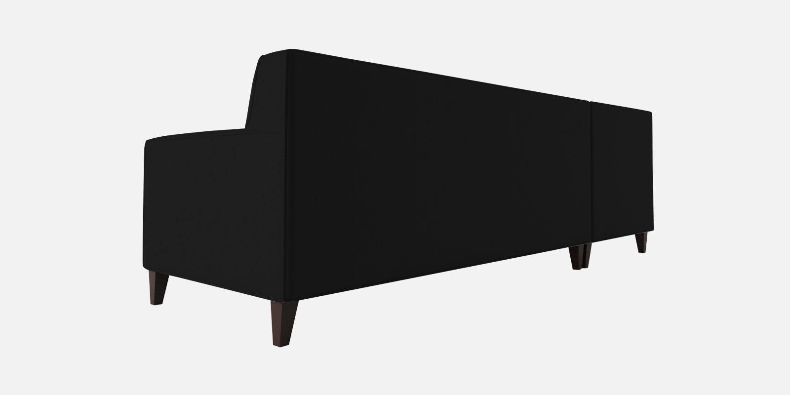 Miller Fabric RHS Sectional Sofa (3+Lounger) In Zed Black Colour - Febonic Living