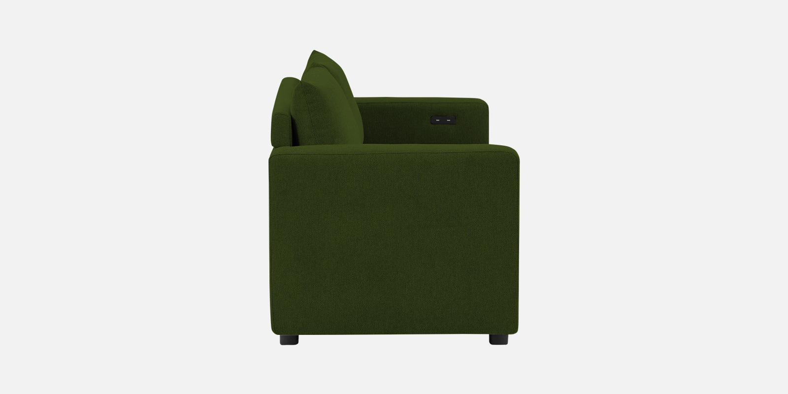 Roman Fabric 3 Seater Foldable Sofa Cum Bed In Olive Green Colour With USB Portable Type - Febonic Living
