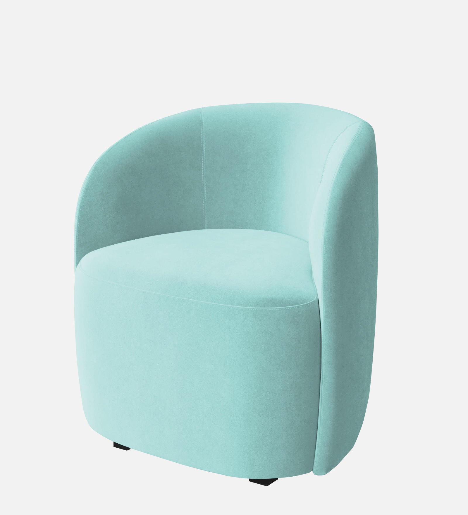 Lucky Velvet Wing Chair In Barmunda Aqua Colour - Febonic Living