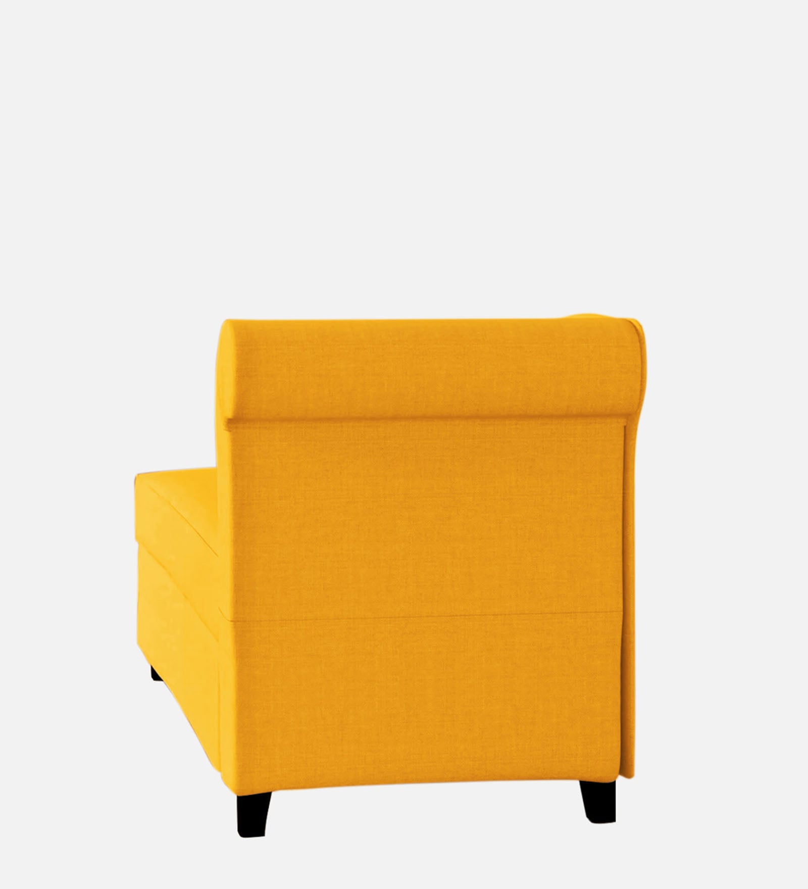 Toppy Fabric LHS Chaise Lounger In Bold Yellow Colour With Storage - Febonic Living