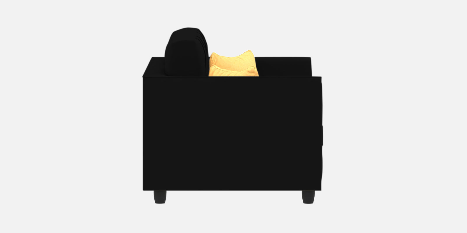 Nestin Velvet 2 Seater Sofa In Adam Black Colour - Febonic Living