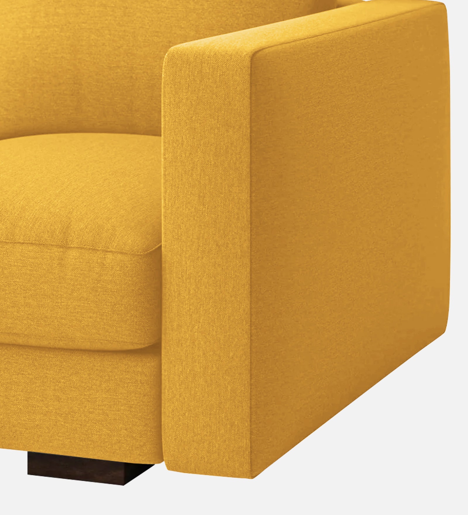 Messy Fabric 1 Seater Sofa In Bold Yellow Colour - Febonic Living