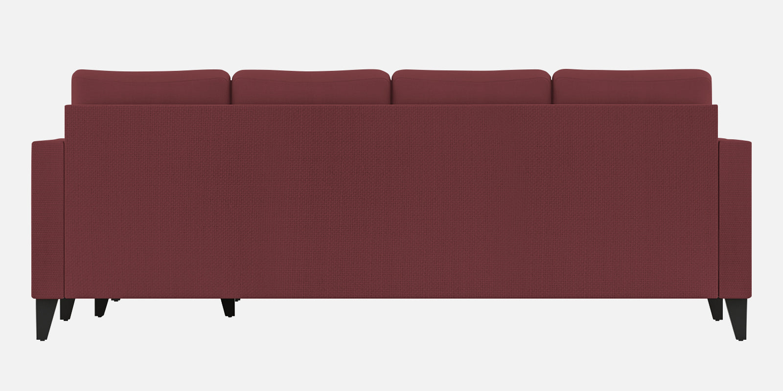 Nori Fabric LHS Sectional Sofa (3+Lounger) In Blaze Red Colour - Febonic Living