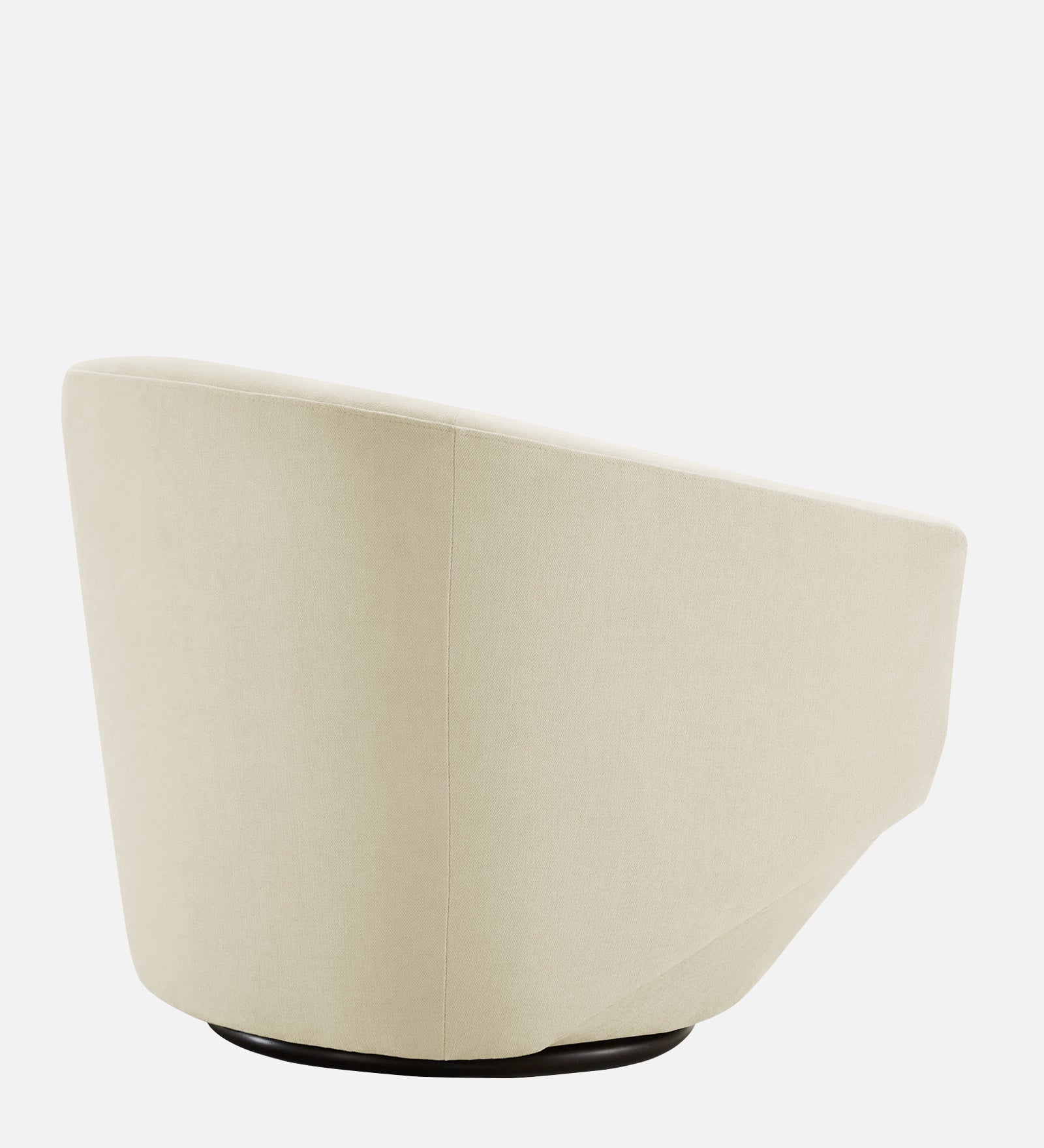 Haddie Velvet Swivel Chair In Warm White Colour - Febonic Living